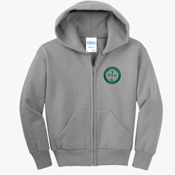 Port & Co Youth Core Fleece Full-Zip Hooded Sweatshirt Thumbnail